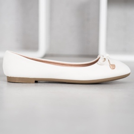 Diamantique Ballerines blanches classiques 4