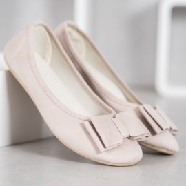 Bona Ballerine élégante avec un nœud brun 1