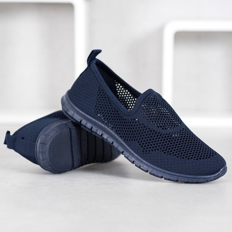 Bona Slipons Ajourés bleu marine bleu 1