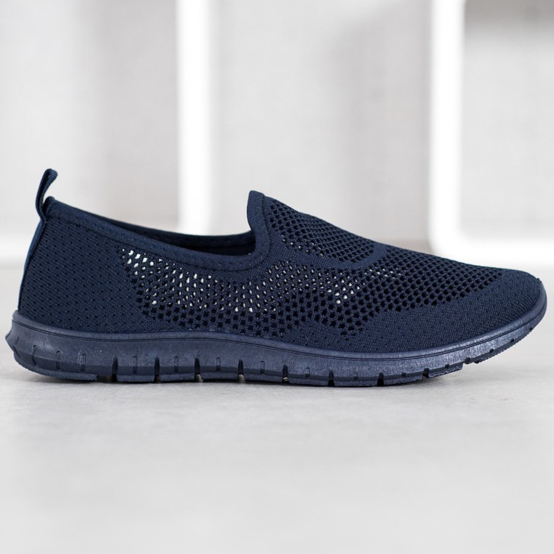 Bona Slipons Ajourés bleu marine bleu 2
