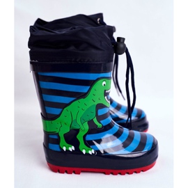 Apawwa Galoches en caoutchouc pour enfants Bleu Marine Dinosaure Mordeso vert 2 Apawwa Galoches en caoutchouc pour enfants Bleu Marine Dinosaure Mordeso vert 2