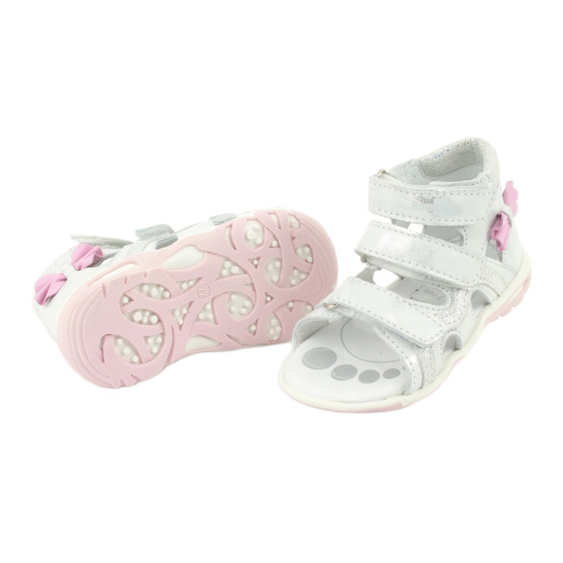 Ren But Sandales de chaussures Ren avec un arc 1489 Ren en argent blanc mais 4