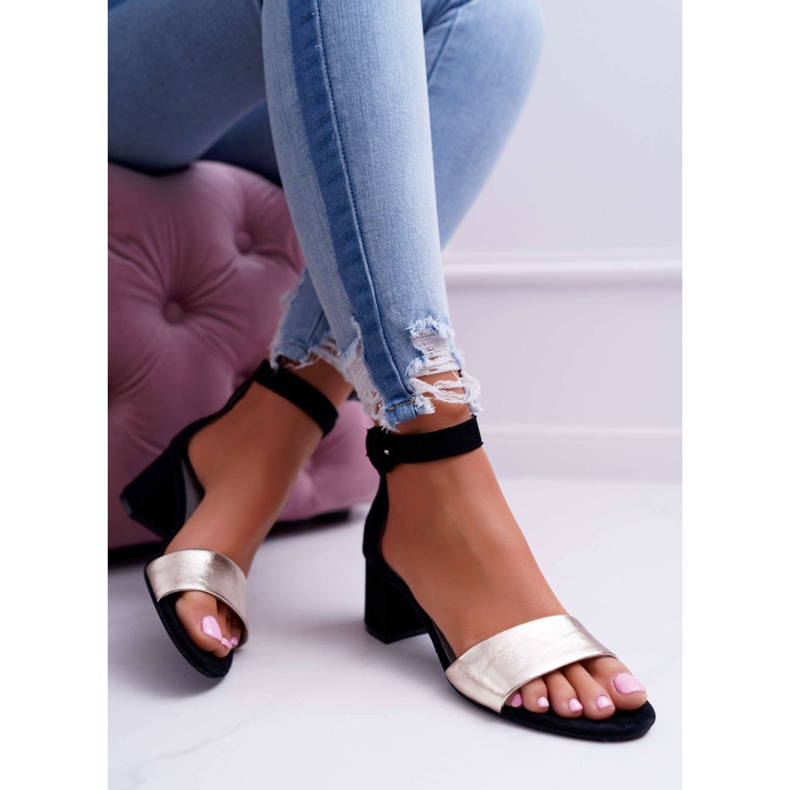 Sandales Femme Maciejka Cuir Daim Noir 04141-25 / 00-5 le noir jaune 2