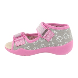 Chaussures enfant Befado jaune 342P006 rose gris 1