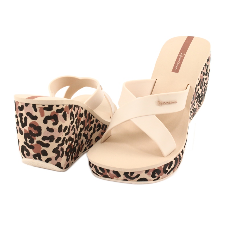 Chaussons compensés femme Ipanema 82856 brun multicolore 3