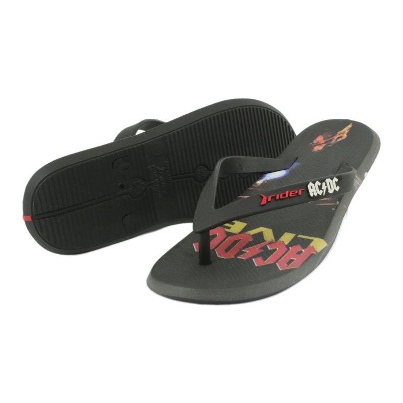 RIDER 82799 ACDC tongs THONG AD homme BRÉSIL noir multicolore 2