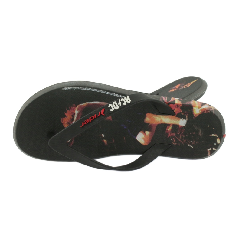 RIDER 82799 ACDC tongs THONG AD homme BRÉSIL noir multicolore 3