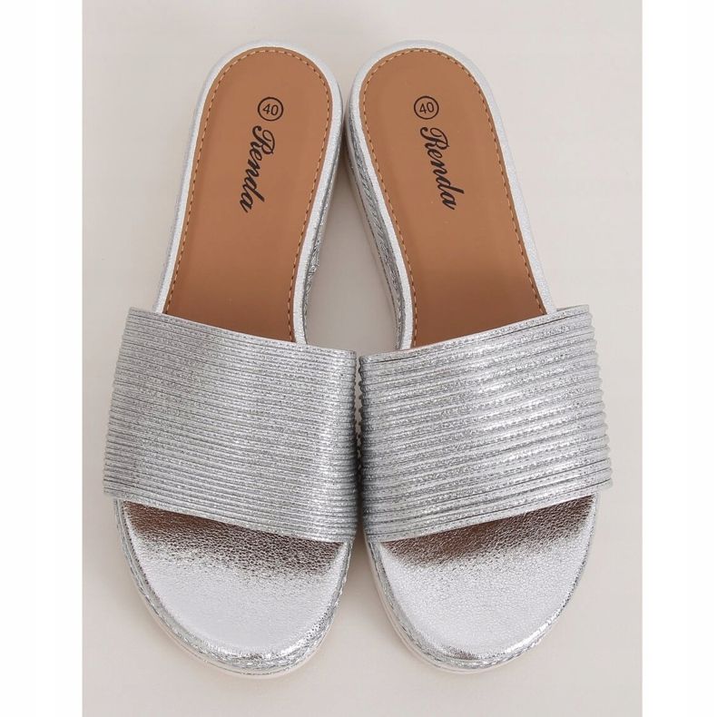 Chaussons femme argent 222-32 Argent gris 1