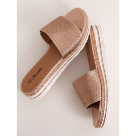 Chaussons femme champagne 222-32 Champagne doré 1