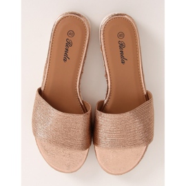 Chaussons femme champagne 222-32 Champagne doré 2