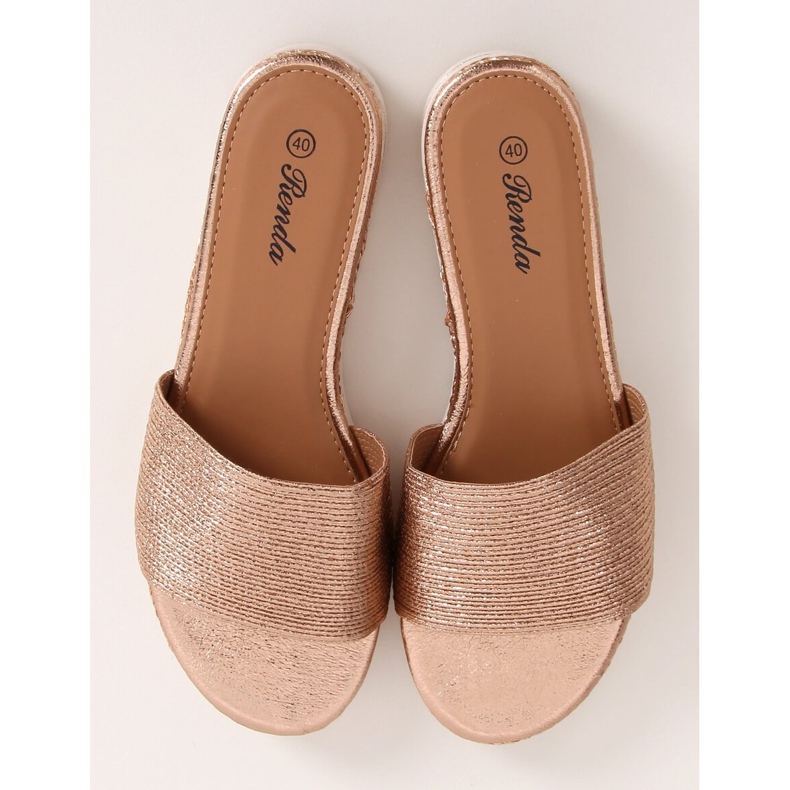 Chaussons femme champagne 222-32 Champagne doré 2