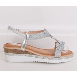 Sandales argentées pour femmes L6628 Argent gris 2 Sandales argentées pour femmes L6628 Argent gris 2