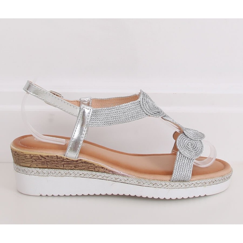 Sandales argentées pour femmes L6628 Argent gris 2 Sandales argentées pour femmes L6628 Argent gris 2