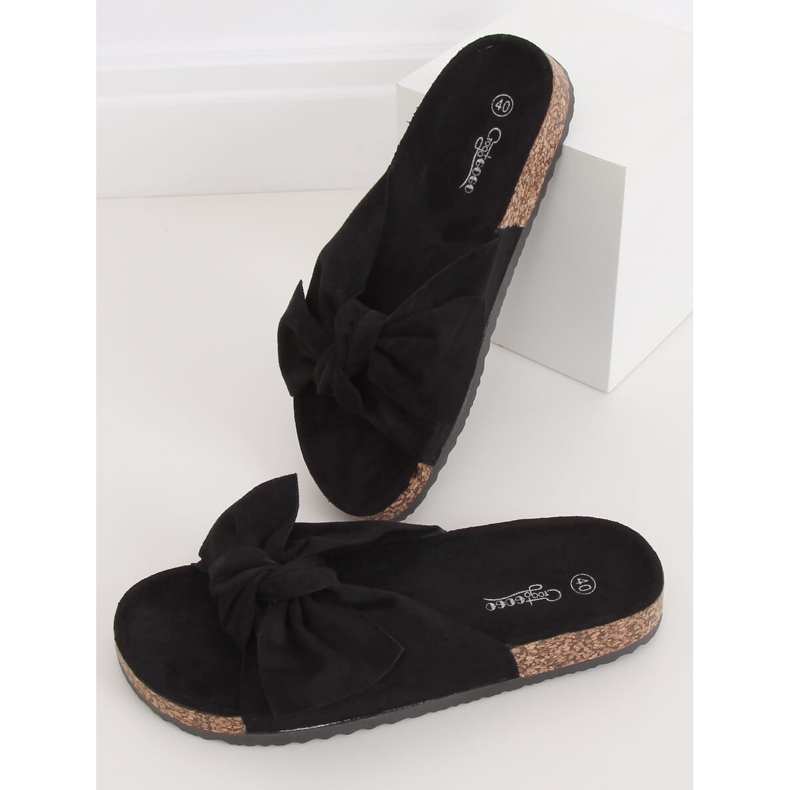 Chaussons en liège noir G-580 Noir le noir 1