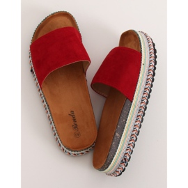 Chaussons rouges pour femmes BQ-50 Rouge 1 Chaussons rouges pour femmes BQ-50 Rouge 1