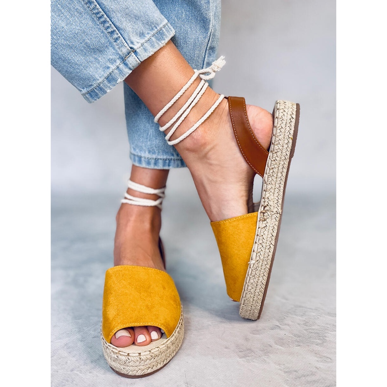 Espadrilles miel femme LL908 Jaune 1
