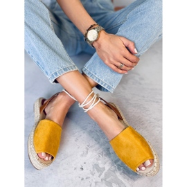 Espadrilles miel femme LL908 Jaune 2