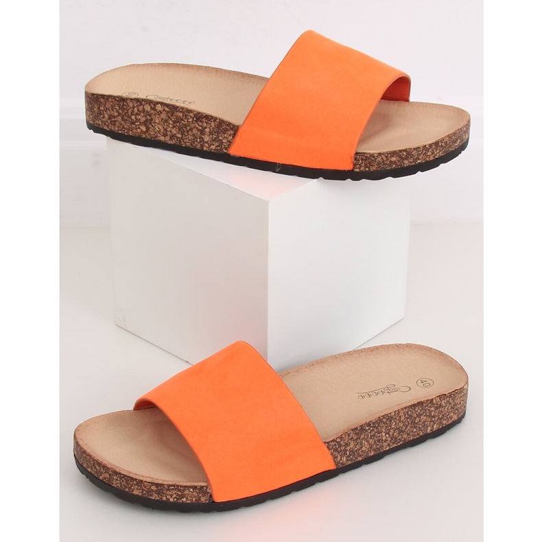 Orange G-572 Chaussons semelle liège orange 2