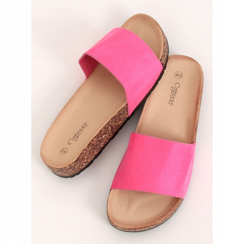 Chaussons rose G-572 Fuscha semelle liège 1 Chaussons rose G-572 Fuscha semelle liège 1