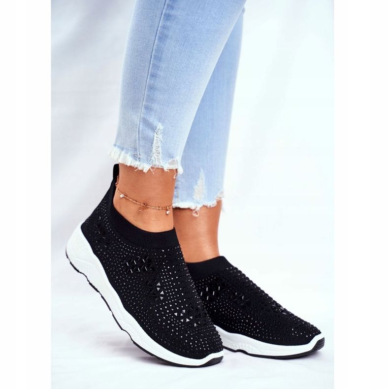 Chaussures de sport pour femmes Light Black Santol Strass noir 1