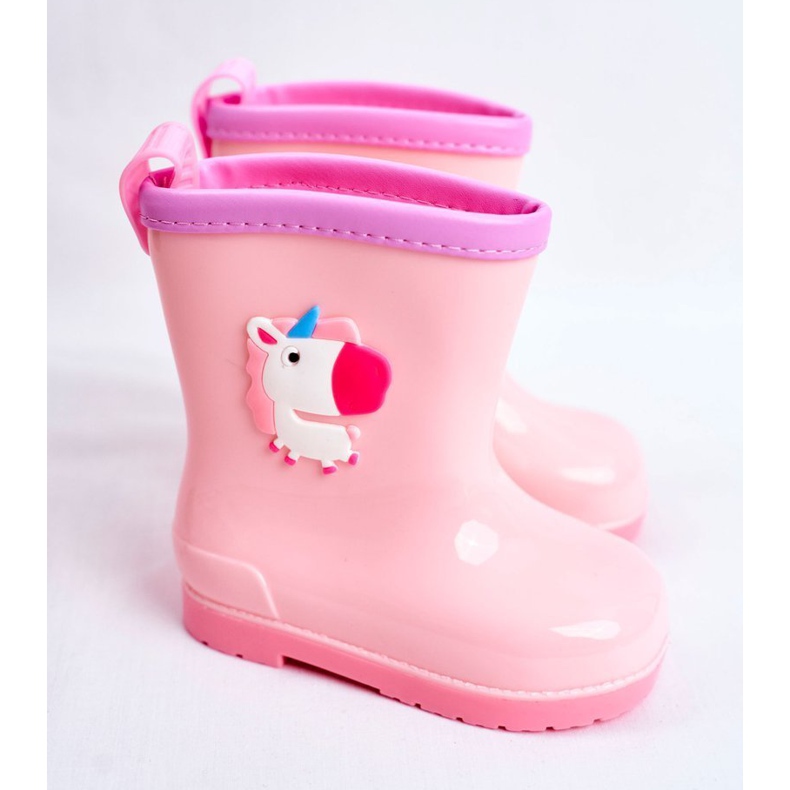 Bottes de pluie en caoutchouc pour enfants Licorne Rose 1