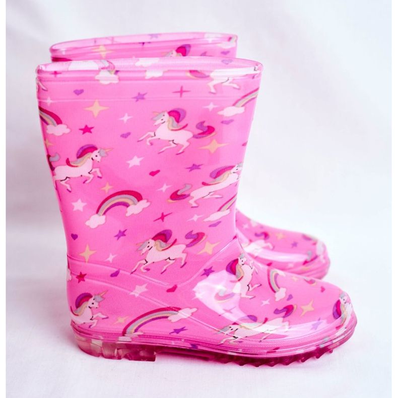 Bottes de pluie en caoutchouc pour enfants Licorne Rose 2 Bottes de pluie en caoutchouc pour enfants Licorne Rose 2