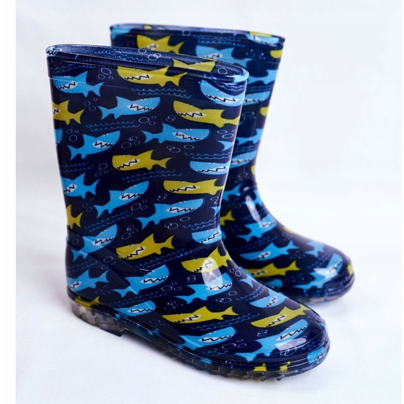 Bottes de pluie en caoutchouc pour enfants Shark bleu marine 1 Bottes de pluie en caoutchouc pour enfants Shark bleu marine 1