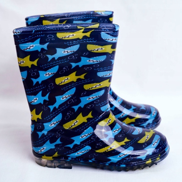 Bottes de pluie en caoutchouc pour enfants Shark bleu marine 2 Bottes de pluie en caoutchouc pour enfants Shark bleu marine 2