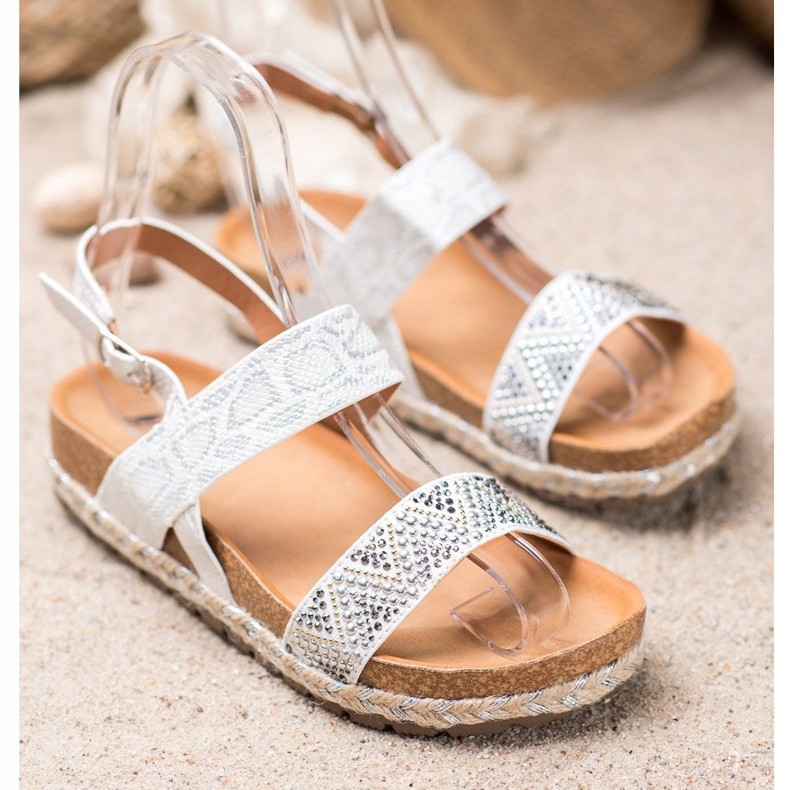 SHELOVET Sandales blanches à la mode 1