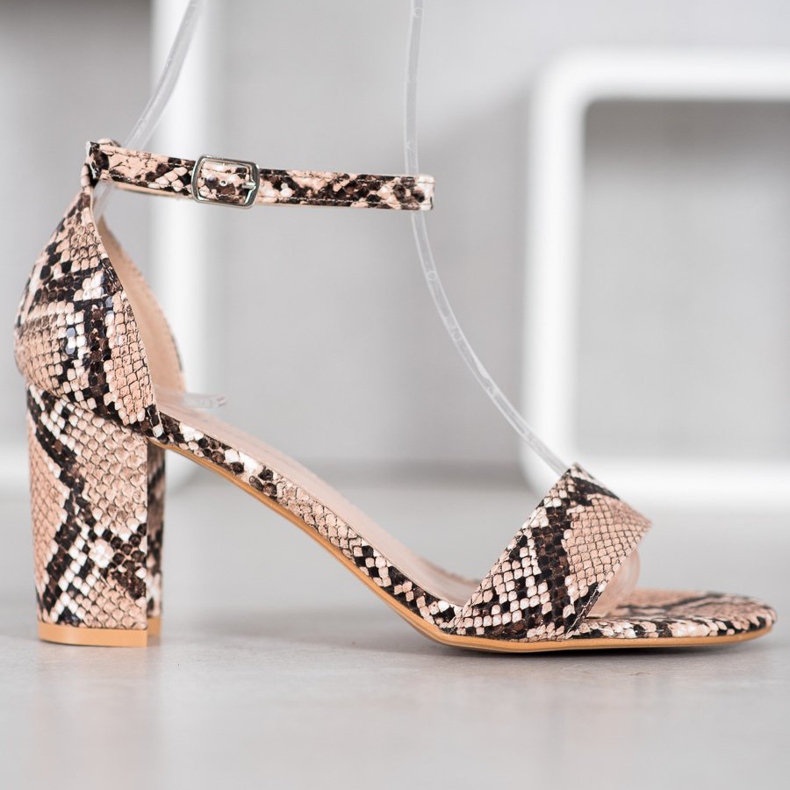 Anesia Paris Sandales à talons hauts brun multicolore 2