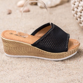 Renda Chaussons compensés ajourés noir 2