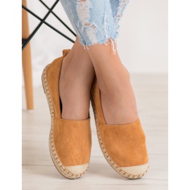 Anesia Paris Espadrilles confortables en daim brun 1