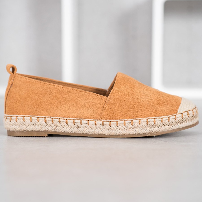 Anesia Paris Espadrilles confortables en daim brun 2