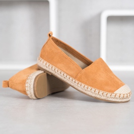Anesia Paris Espadrilles confortables en daim brun 3