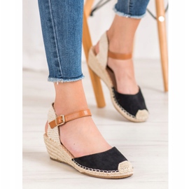 Renda Espadrilles Au Talon Découvert le noir 3