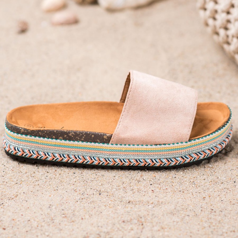 Renda Pantoufles Sur La Plateforme brun 2