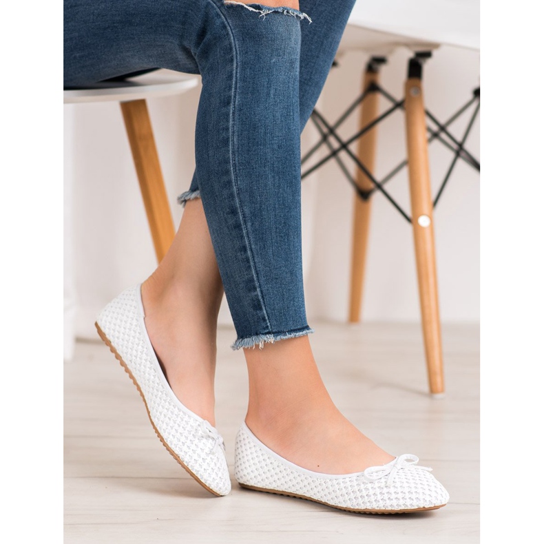 Small Swan Ballerines tressées blanche 1