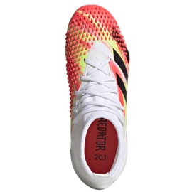 Chaussures de foot Adidas Predator Dracon 20.1 Fg Jr EG1608 multicolore blanche 2 Chaussures de foot Adidas Predator Dracon 20.1 Fg Jr EG1608 multicolore blanche 2