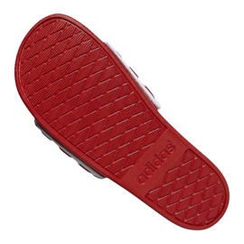 Chaussons Adidas Adilette Comfort Adj M EG1346 blanche rouge bleu 1