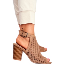 Bellucci Bottes Ajourées Femme Peep Toe Beige Paradise 3 Bellucci Bottes Ajourées Femme Peep Toe Beige Paradise 3