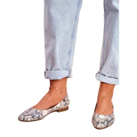 Ballerines Sergio Leone BL611 à motif animalier brun gris 2 Ballerines Sergio Leone BL611 à motif animalier brun gris 2