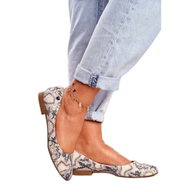 Ballerines Sergio Leone BL611 à motif animalier brun gris 1 Ballerines Sergio Leone BL611 à motif animalier brun gris 1