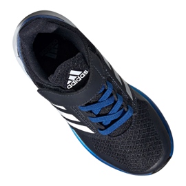 Chaussures Adidas FortaFaito Jr EE7313 blanche bleu marin bleu 2