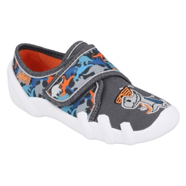 Chaussures enfant Befado 273X289 bleu orange gris 1