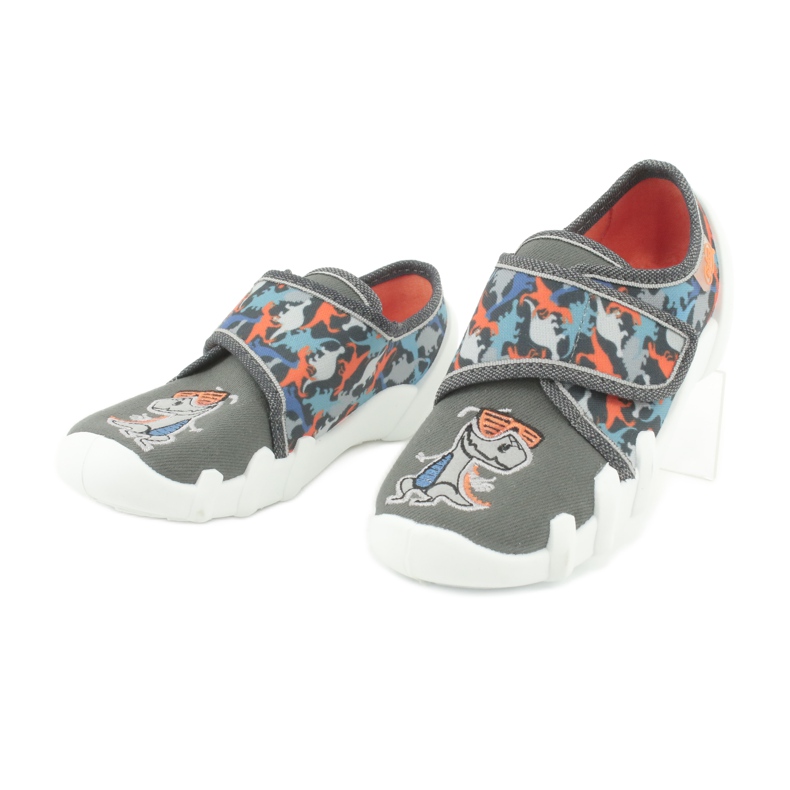 Chaussures enfant Befado 273X289 bleu orange gris 3