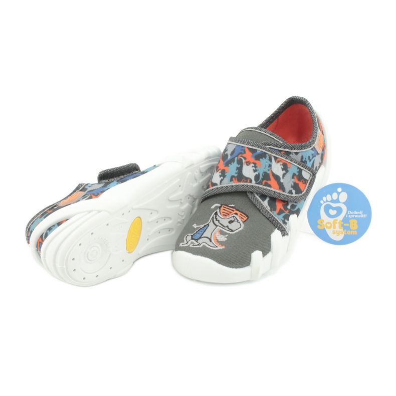 Chaussures enfant Befado 273X289 bleu orange gris 4