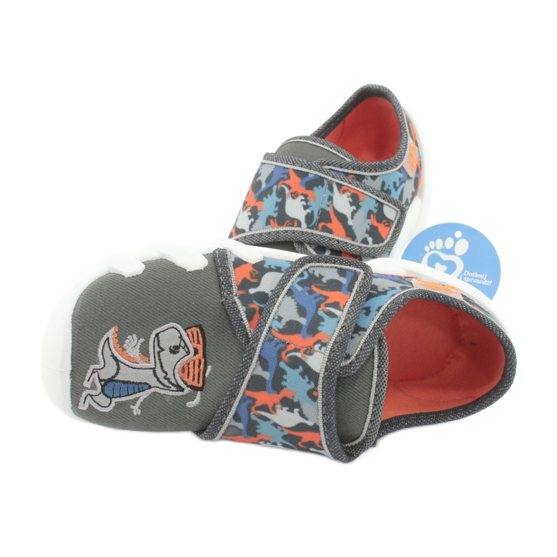 Chaussures enfant Befado 273X289 bleu orange gris 5