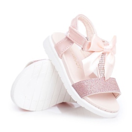 FRROCK Sandales Enfant Avec Velcro Pour Fille Champagne Bella multicolore rose 4