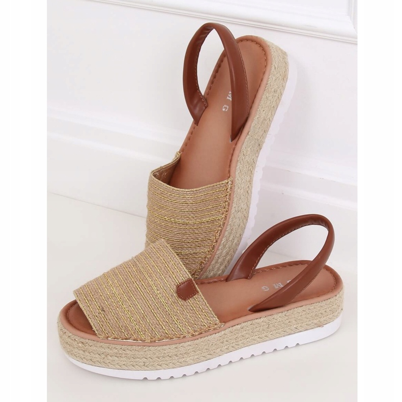 Sandales espadrilles dorées WH935 Or 1