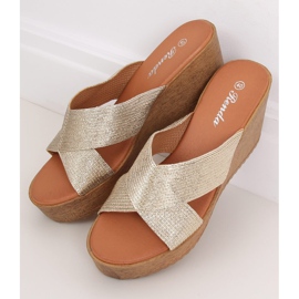 Chaussons compensés dorés 10-235 Gold d'or 2